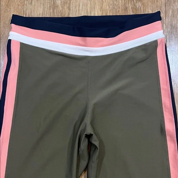 The Upside Papillon High-Rise Striped Leggings Olive Green Women's 10 EUC - Picture 5 of 16